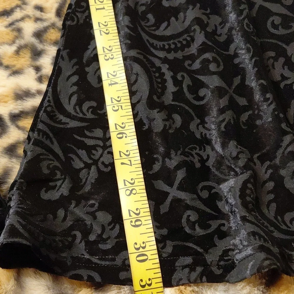 KILLSTAR 4X BLACK MISERIA SUPER FLARES ELASTIC WAIST INVERTED CROSS AND FLORAL - Picture 9 of 12